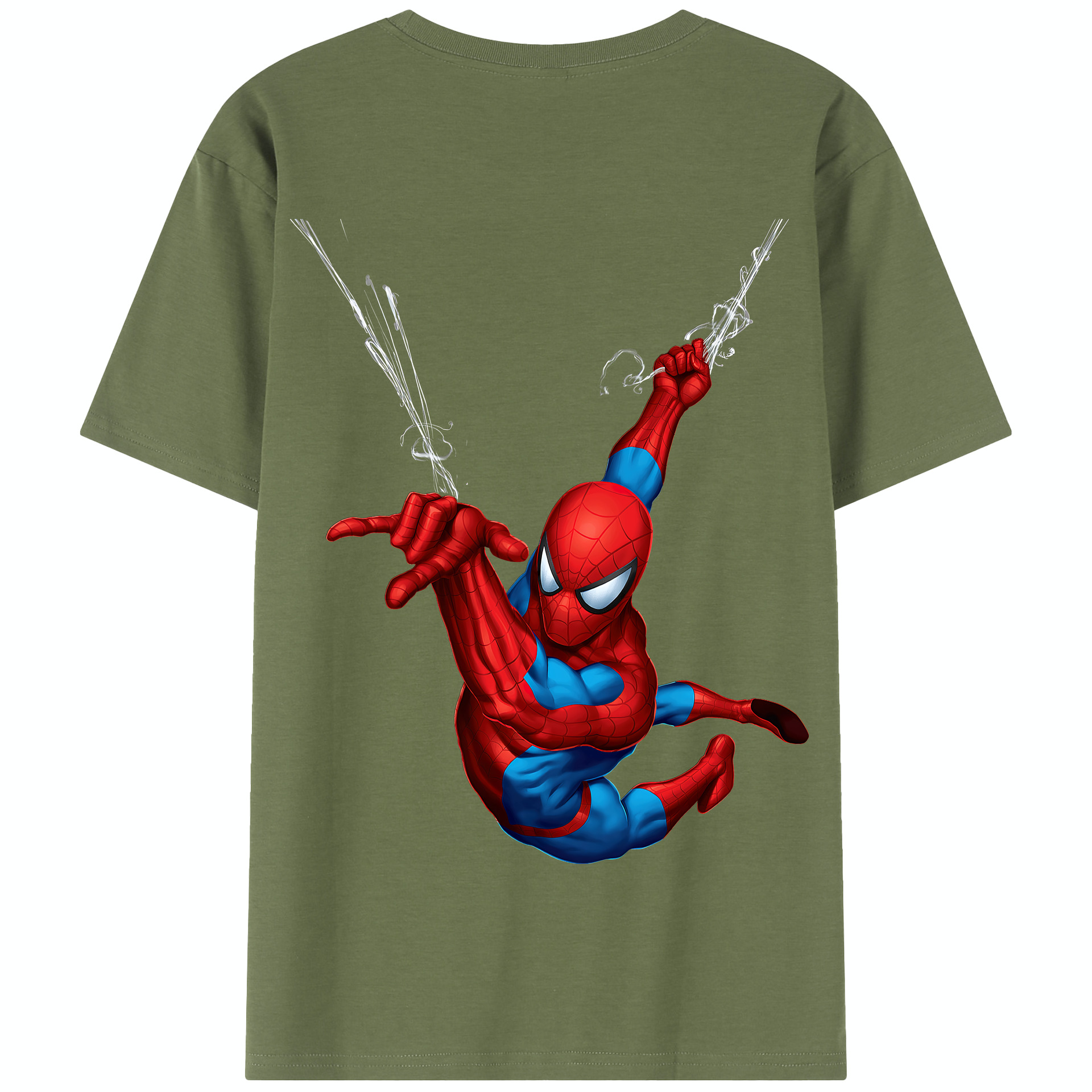 Spider Man スパイダーマン 綿100％半袖Tシャツ（背面プリント）